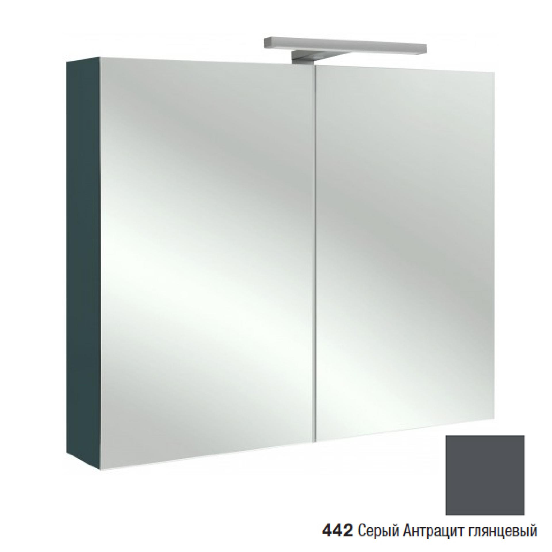 Зеркальный шкаф 80 см Jacob Delafon EB796RU-442, серый антрацит
