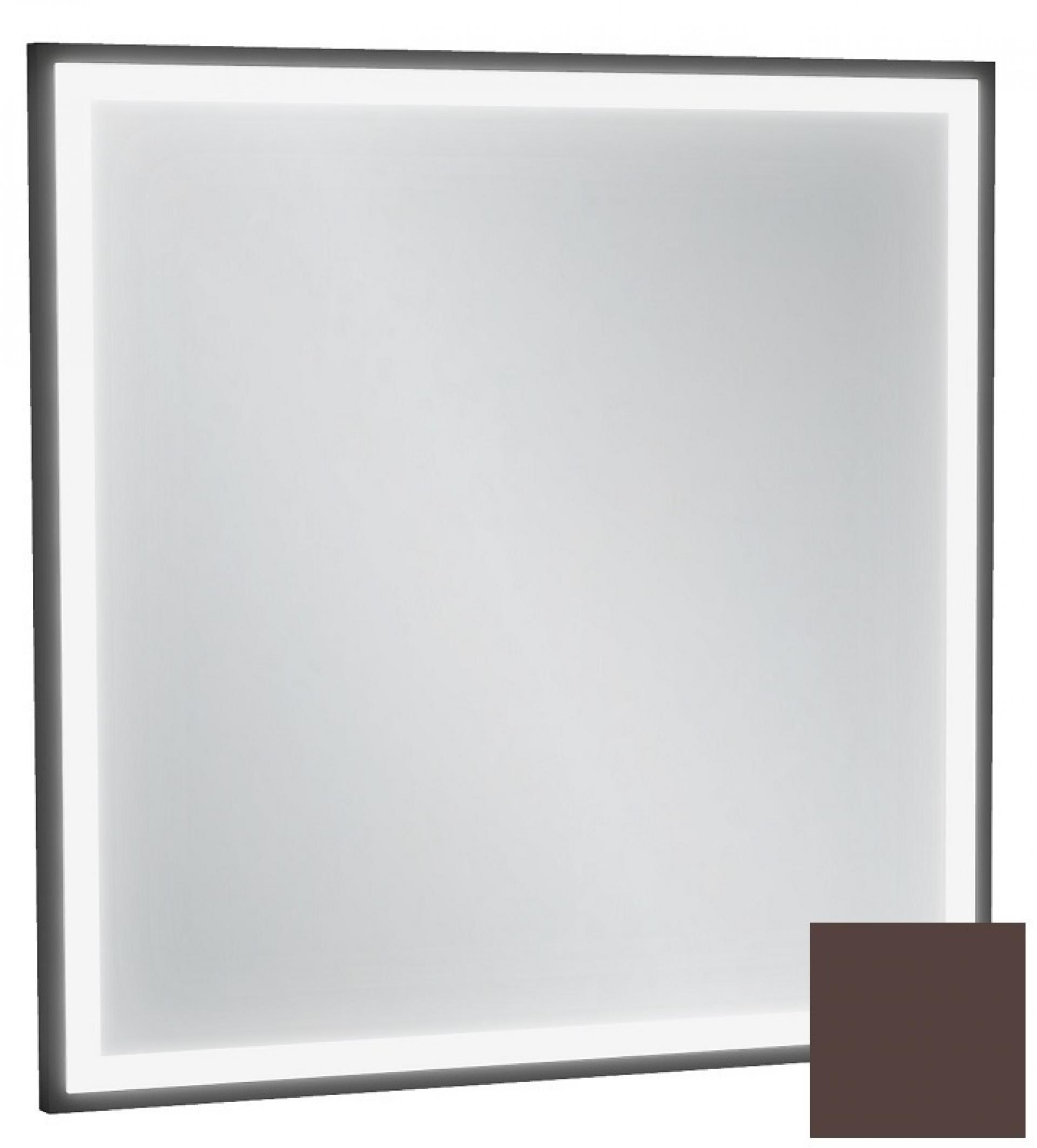 Зеркало с подсветкой 60 см Jacob Delafon Allure EB1433-F32, лакированная рама ледяной коричневый сатин