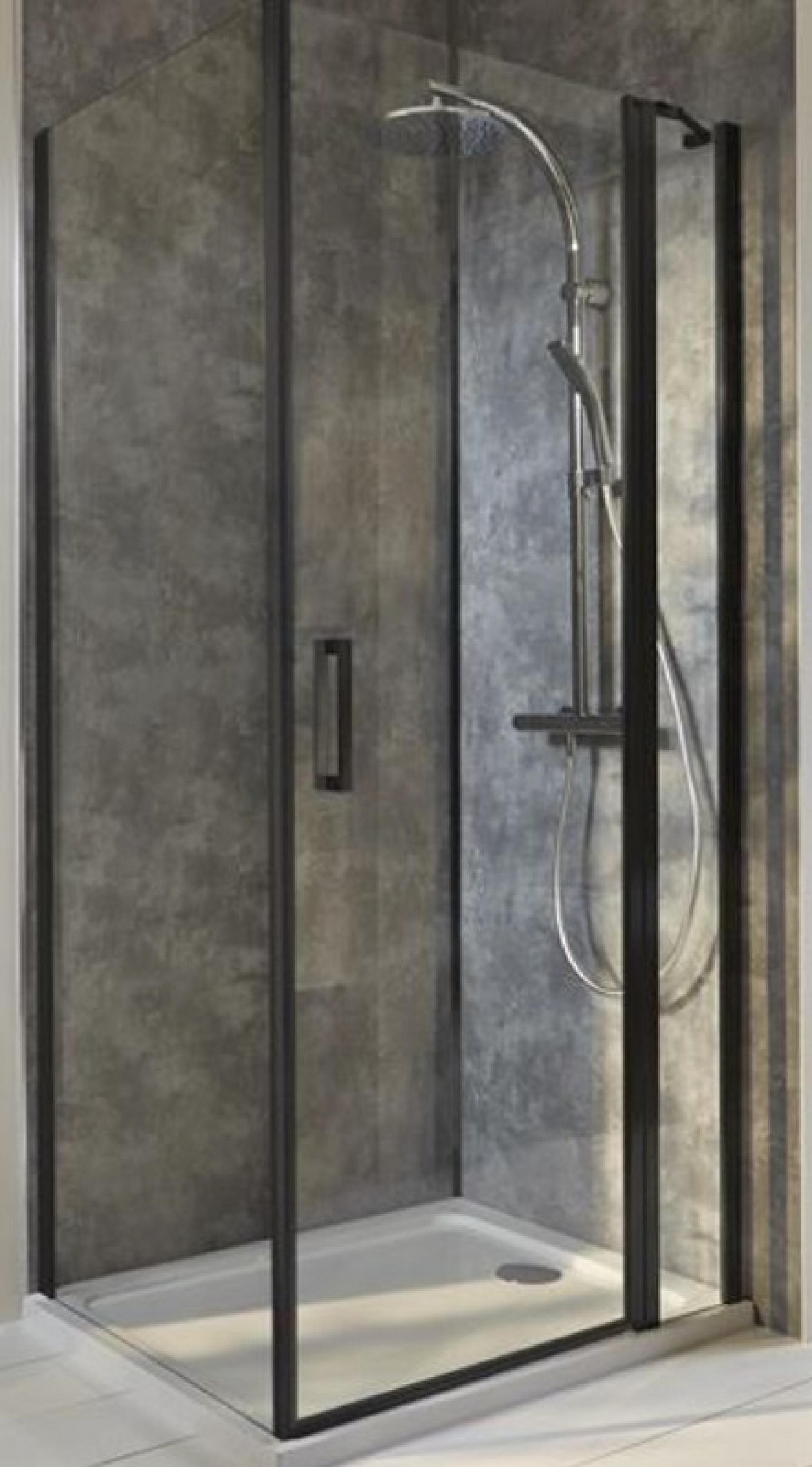 Душевая дверь Jacob Delafon Contra 80 E22T81-BL, профиль черный, стекло прозрачное