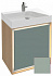 Комплект мебели 65 см Jacob Delafon Rythmik pure с раковиной EVO112-00, тумбой EB1770-M47, матовый оливковый