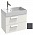 Комплект мебели 60 см Jacob Delafon Rythmik с раковиной EXR112-Z-00, тумбой EB1300-N14, серый антрацит