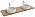 Столешница под раковину 140 см Jacob Delafon Parallel EB15-1400-E10, квебекский дуб