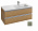 Комплект мебели 100 см Jacob Delafon Vox с раковиной EB2102-DD2, тумбой EB2026-RA-N29, серая кожа
