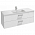 Комплект мебели 120 см Jacob Delafon Vox с раковиной EB2101-DD2, тумбой EB2071-R1-G1C, белый блестящий лак