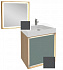 Комплект мебели 65 см Jacob Delafon Rythmik Pure с раковиной EVN112-00, тумбой EB1770-M53, зеркалом EB1772-M53, матовый серый антрацит