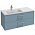 Комплект мебели 100 см Jacob Delafon Vox с раковиной EXAC112-Z-00, тумбой EB2075-R2-M43, матовый аквамарин