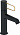Смеситель для раковины Jacob Delafon Odeon Rive Gauche E21028-GLD-BL, корпус черный, ручка золото
