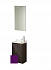 Комплект мебели 40 см Jacob Delafon Pop laminar с раковиной EB406-00, тумбой EB285-F26, зеркалом EB407-NF, сливовый лак